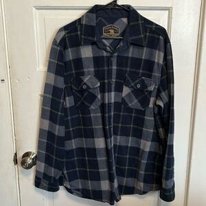 Freedom Foundry Mens Lightweight Plush Plaid Fleece Shirt